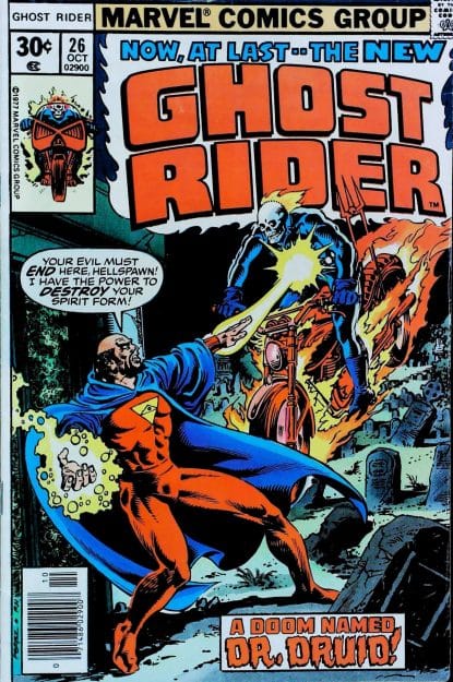 Couverture de GHOST RIDER (1973) #26 - par George Perez - lecubeacomics.com