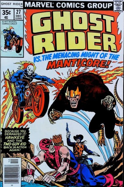 Couverture de GHOST RIDER (1973) #27 - par Sal Buscema - lecubeacomics.com