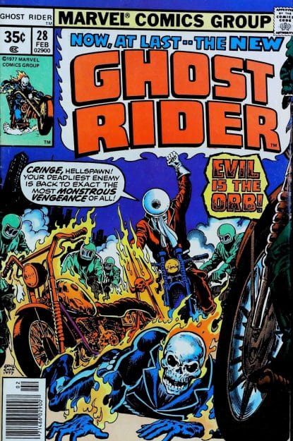 Couverture de GHOST RIDER (1973) #28 - par Ernie Chan - lecubeacomics.com