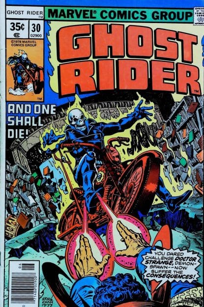 Couverture de GHOST RIDER (1973) #30 - par Ernie Chan - lecubeacomics.com