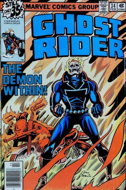 Couverture de GHOST RIDER (1973) #34 - par Don Perlin - lecubeacomics.com