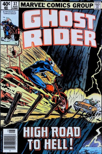 Couverture de GHOST RIDER (1973) #37 - par Bob Budiansky - lecubeacomics.com