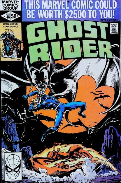 Couverture de GHOST RIDER (1973) #48 - par Bob Budiansky - lecubeacomics.com