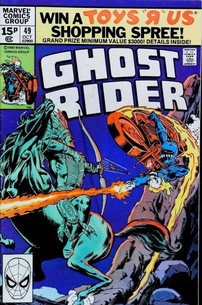 Couverture de GHOST RIDER (1973) #49 - par Bob Budiansky - lecubeacomics.com