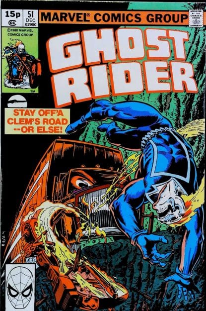 Couverture de GHOST RIDER (1973) #51 - par Bob Budiansky - lecubeacomics.com