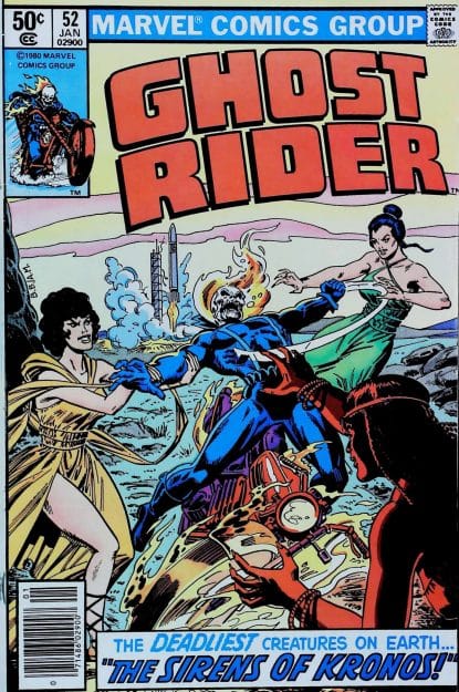 Couverture de GHOST RIDER (1973) #52 - par Bob Budiansky - lecubeacomics.com