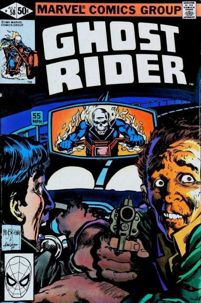 Couverture de GHOST RIDER (1973) #58 - par Bill Sienkiewicz - lecubeacomics.com