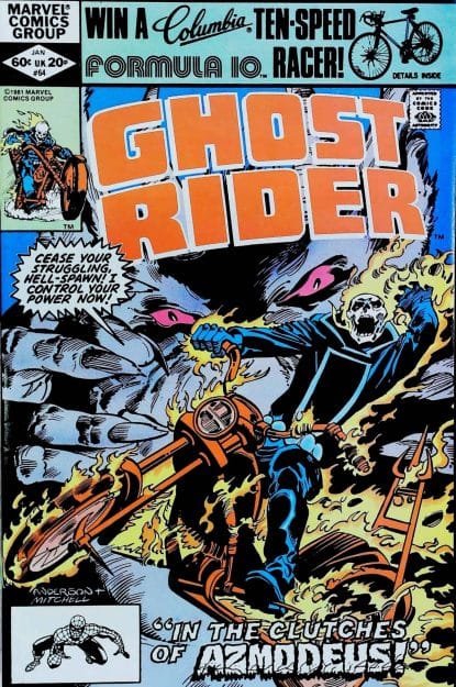 Couverture de GHOST RIDER (1973) #64 - par Brent Eric Anderson - lecubeacomics.com