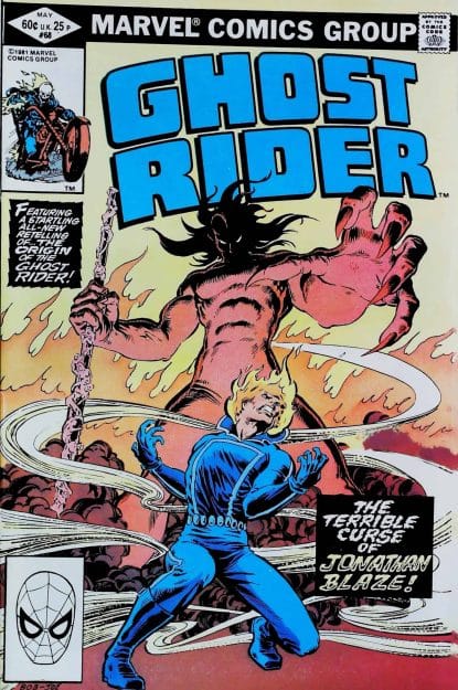 Couverture de GHOST RIDER (1973) #68 - par Bob Budiansky - lecubeacomics.com
