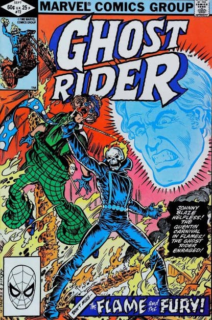 Couverture de GHOST RIDER (1973) #72 - par Bob Budiansky - lecubeacomics.com