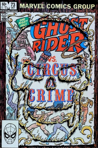 Couverture de GHOST RIDER (1973) #73 - par Bob Budiansky - lecubeacomics.com