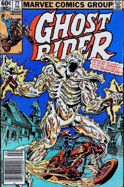 Couverture de GHOST RIDER (1973) #77 - par Bob Budiansky - lecubeacomics.com