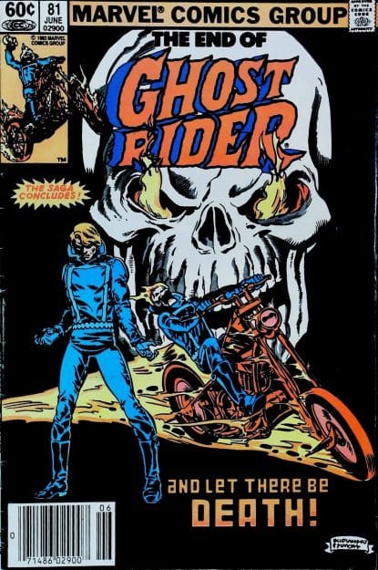 Couverture de GHOST RIDER (1973) #81 - par Bob Budiansky - lecubeacomics.com