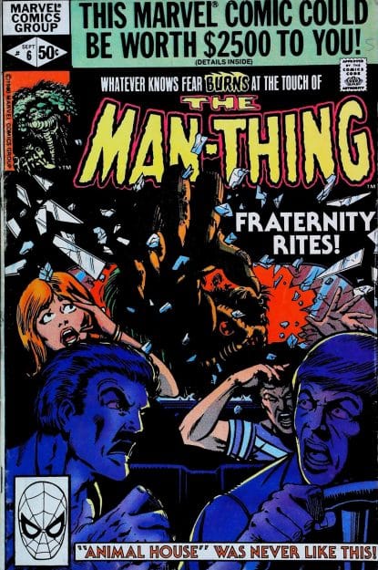 Couverture de MAN-THING (1979) #6 - par Bob Wiacek - lecubeacomics.com