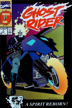 Couverture de GHOST RIDER (1990) #1 - par Javier Saltares - lecubeacomics.com