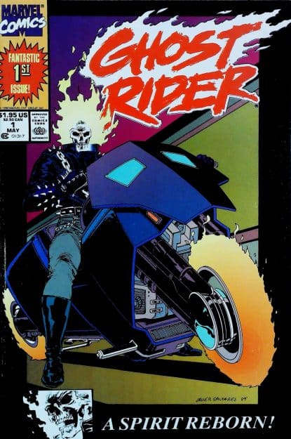 Couverture de GHOST RIDER (1990) #1 - par Javier Saltares - lecubeacomics.com
