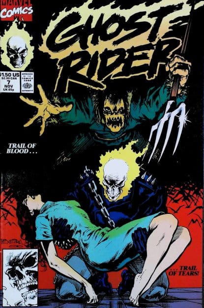 Couverture de GHOST RIDER (1990) #7 - par Mark Texeira - lecubeacomics.com