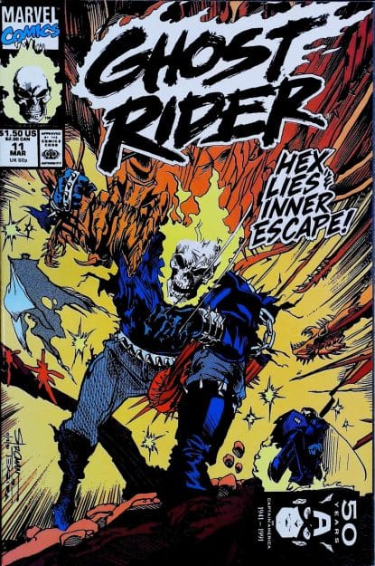 Couverture de GHOST RIDER (1990) #11 - par Larry Stroman - lecubeacomics.com