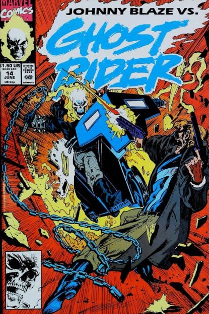 Couverture de GHOST RIDER (1990) #14 - par Mark Texeira - lecubeacomics.com