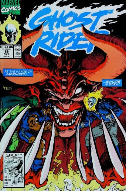Couverture de GHOST RIDER (1990) #19 - par Mark Texeira - lecubeacomics.com
