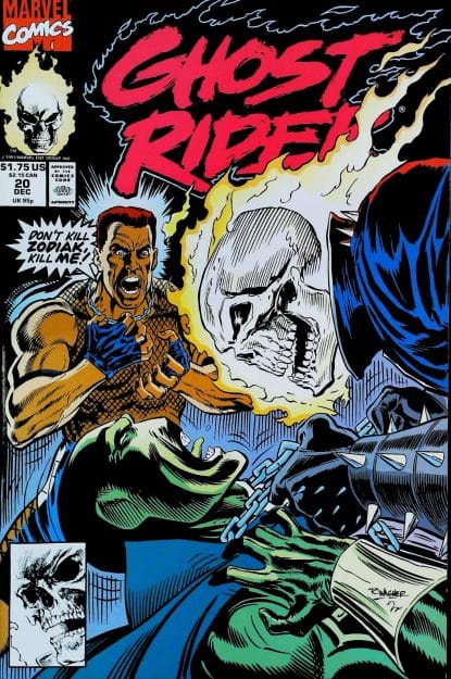 Couverture de GHOST RIDER (1990) #20 - par Ron Wagner - lecubeacomics.com