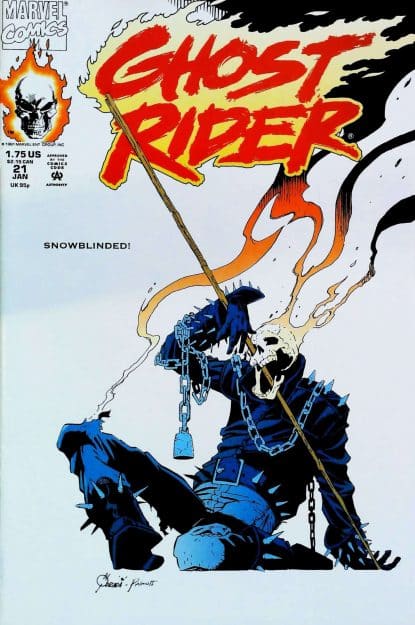 Couverture de GHOST RIDER (1990) #21 - par Joe Quesada - lecubeacomics.com