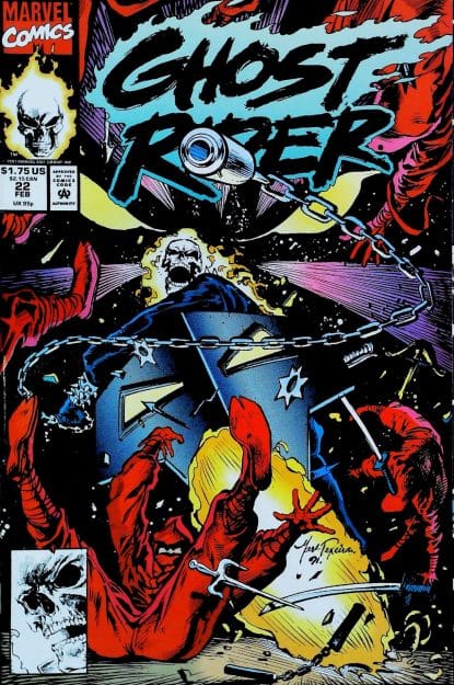 Couverture de GHOST RIDER (1990) #22 - par Mark Texeira - lecubeacomics.com