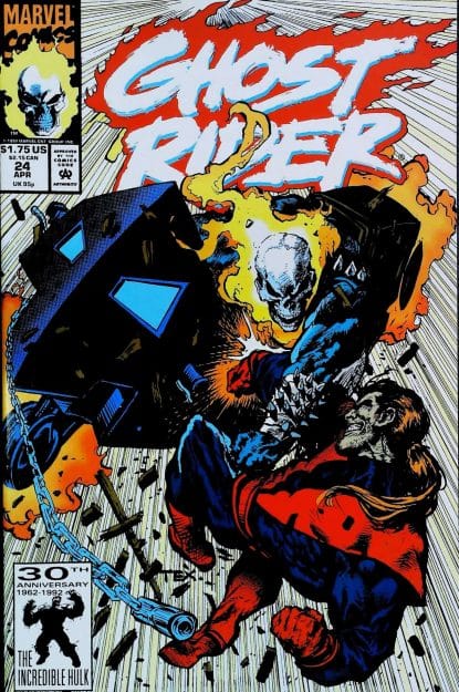 Couverture de GHOST RIDER (1990) #24 - par Mark Texeira - lecubeacomics.com