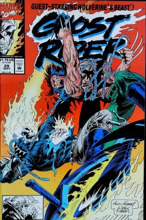 Couverture de GHOST RIDER (1990) #29 - par Andy Kubert - lecubeacomics.com