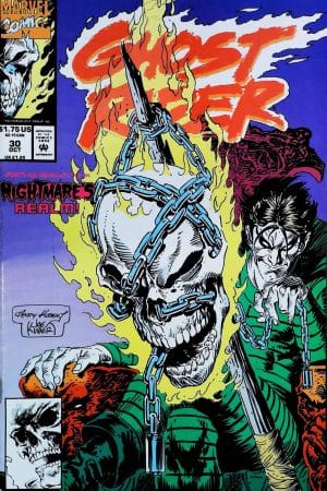 Couverture de GHOST RIDER (1990) #30 - par Andy Kubert - lecubeacomics.com
