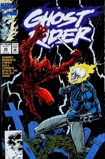 Couverture de GHOST RIDER (1990) #34 - par Bret Blevins - lecubeacomics.com