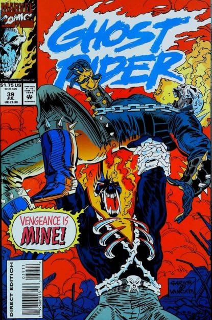 Couverture de GHOST RIDER (1990) #39 - par Ron Garney - lecubeacomics.com