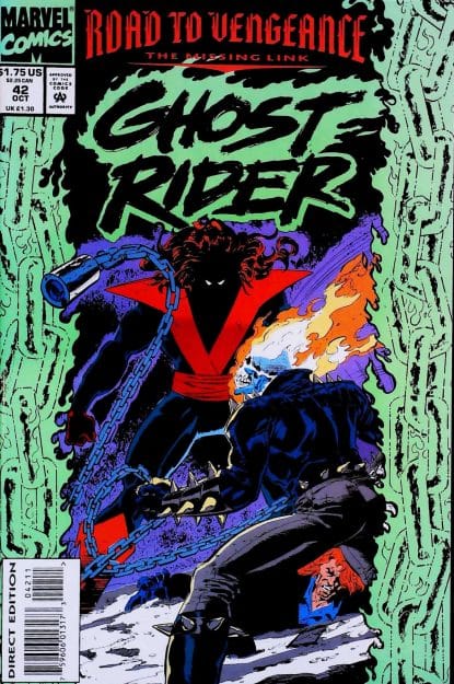 Couverture de GHOST RIDER (1990) #42 - par Ron Garney - lecubeacomics.com