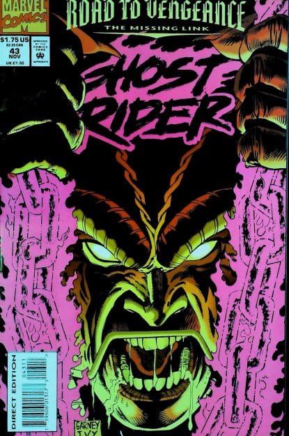 Couverture de GHOST RIDER (1990) #43 - par Ron Garney - lecubeacomics.com