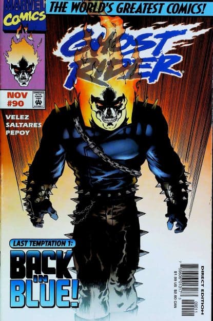 Couverture de GHOST RIDER (1990) #90 - par Javier Saltares - lecubeacomics.com