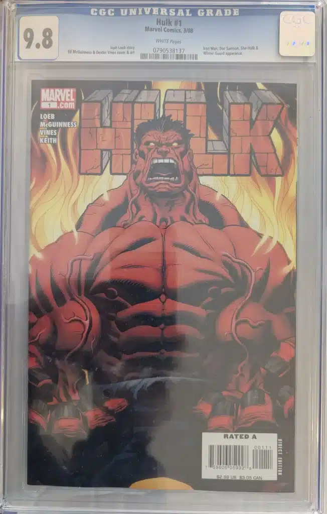 Hulk Cgc 9.8, vue de l'exemplaire