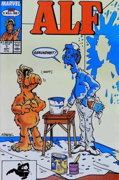 Couverture de ALF (1988) #7 - par Dave Manak - lecubeacomics.com