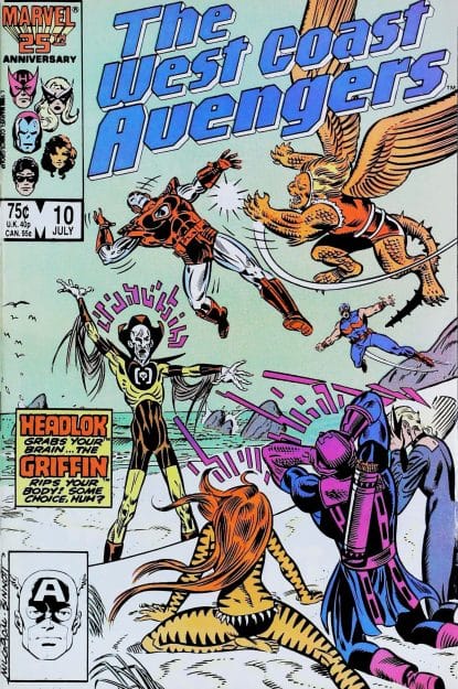 Couverture de AVENGERS WEST COAST (1985) #10 - par Al Milgrom - lecubeacomics.com