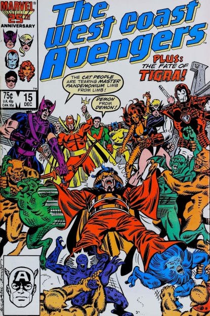 Couverture de AVENGERS WEST COAST (1985) #15 - par Al Milgrom - lecubeacomics.com