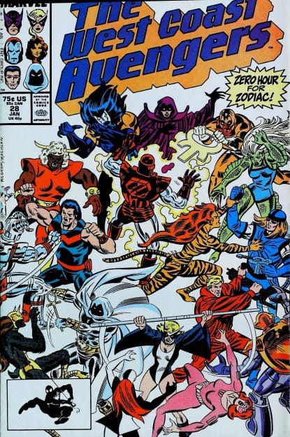 Couverture de AVENGERS WEST COAST (1985) #28 - par Al Milgrom - lecubeacomics.com