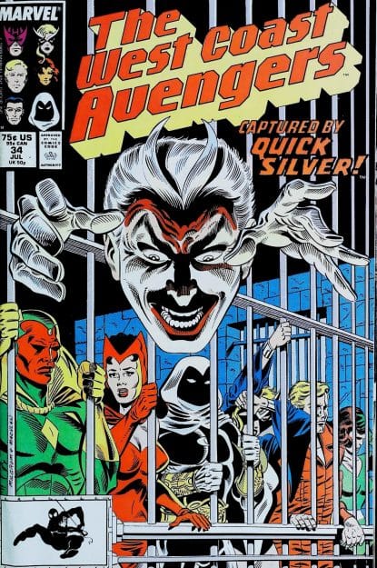 Couverture de AVENGERS WEST COAST (1985) #34 - par Al Milgrom - lecubeacomics.com