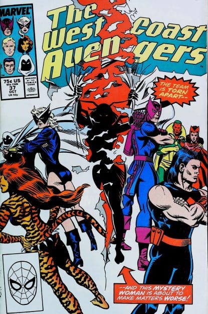 Couverture de AVENGERS WEST COAST (1985) #37 - par Al Milgrom - lecubeacomics.com