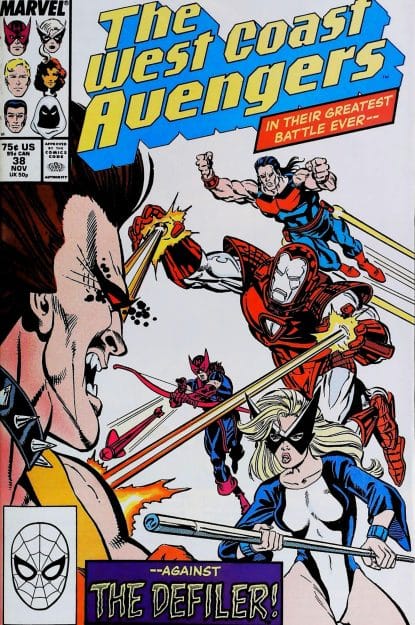 Couverture de AVENGERS WEST COAST (1985) #38 - par Tom Morgan - lecubeacomics.com