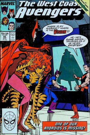 Couverture de AVENGERS WEST COAST (1985) #42 - par John Byrne - lecubeacomics.com