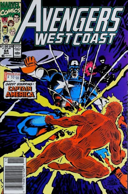 Couverture de AVENGERS WEST COAST (1985) #64 - par Chris Wozniak - lecubeacomics.com