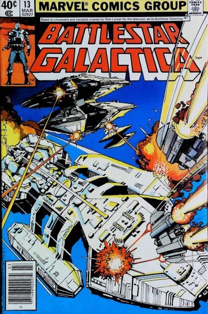 Couverture de BATTLESTAR GALACTICA (1979) #13 - par Walter Simonson - lecubeacomics.com