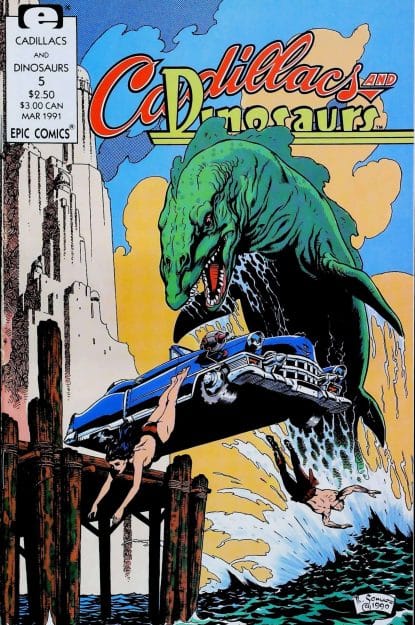 Couverture de CADILLAC & DINOSAURS (1990) #5 - par Mark Schultz - lecubeacomics.com