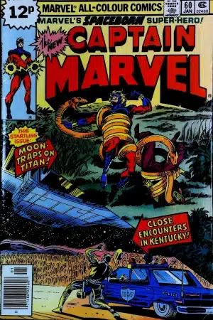 Couverture de CAPTAIN MARVEL (1968) #60 - par Herb Trimpe - lecubeacomics.com