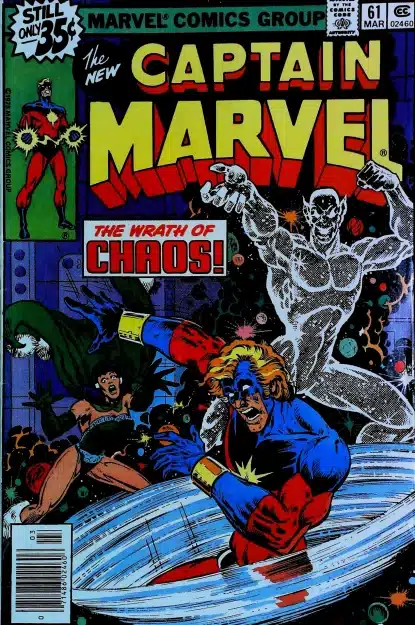 Couverture de CAPTAIN MARVEL (1968) #61 - par Pat Broderick - lecubeacomics.com