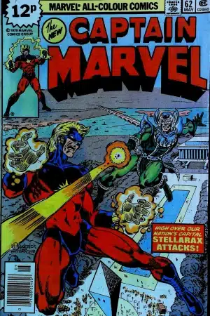 Couverture de CAPTAIN MARVEL (1968) #62 - par Pat Broderick - lecubeacomics.com
